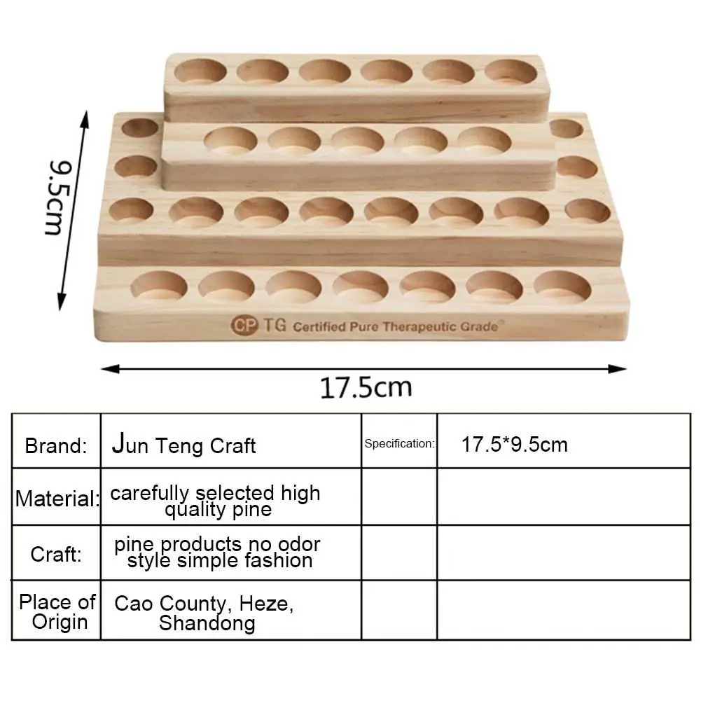 Настольный стеллаж для хранения 30 Отверстия шаг 4-Слои Деревянная Полка Стеллаж для хранения эфирные масла ящик для хранения