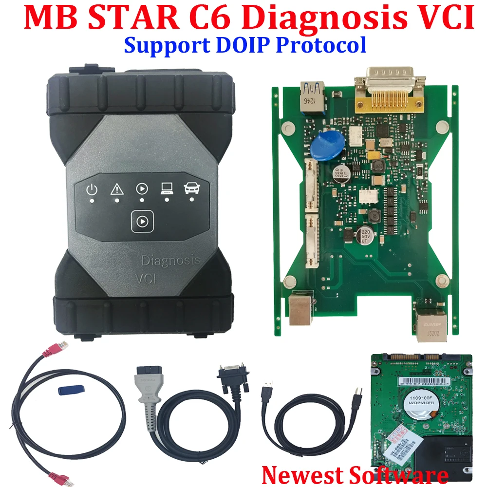 

Newest MB Star C6 Diagnosis VCI Top VCI Diagnosis C6 CAN DOIP Protocol Diagnostic Tool Get Free V2019.07 Software