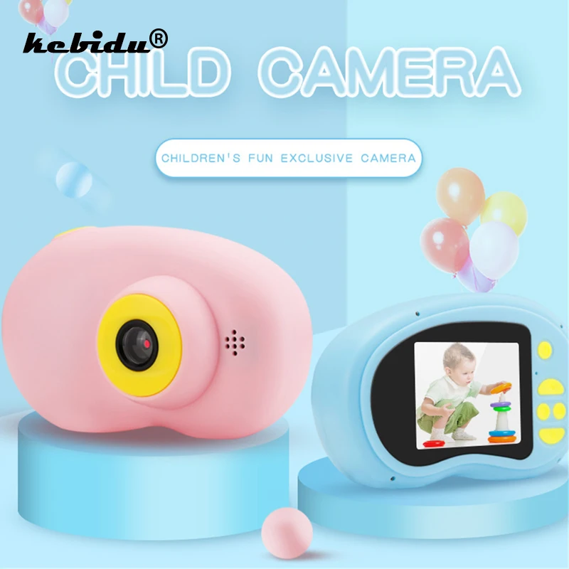 

kebidu Children's Digital Camera Mini Camera Small Sports SLR Camera Toy Cartoon Game Photo Pink Blue For Children Birthday Gift