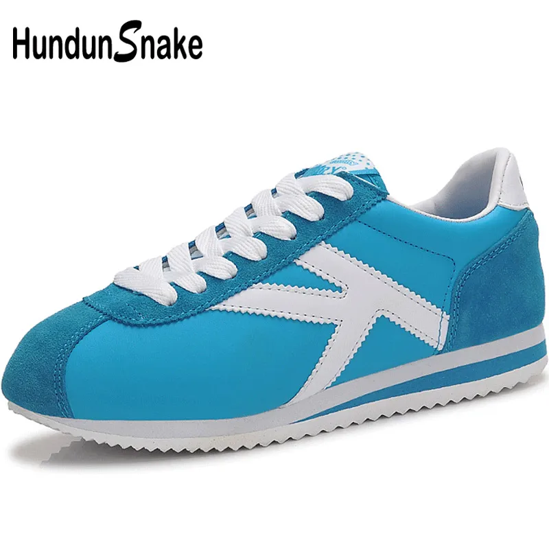 Hundunsnake/синие кожаные женские кроссовки; женская обувь для бега; женская спортивная обувь; женская обувь; chaussure Femme; T621