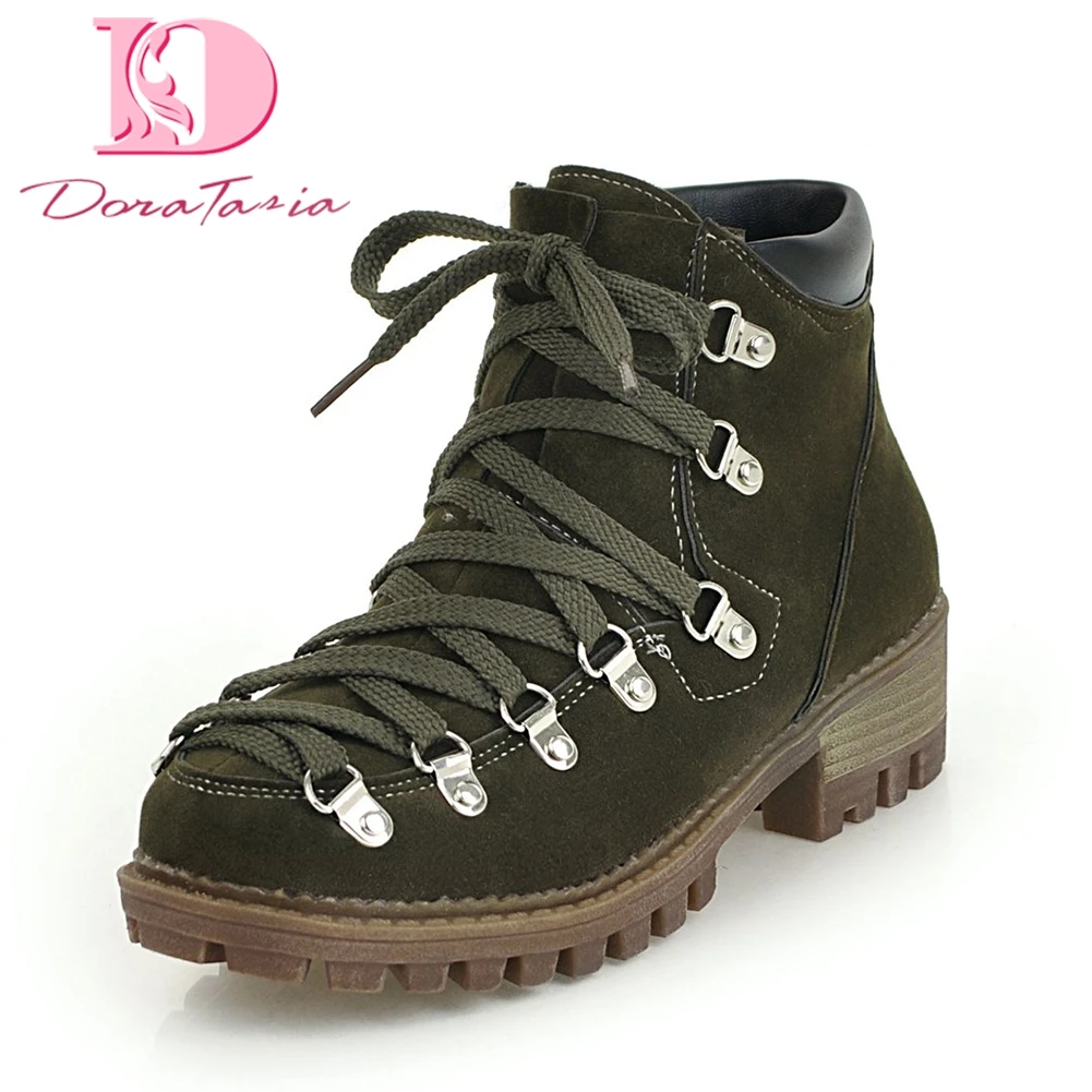 

Doratasia New Dropship Large Size 43 Cool Street Leisure Casual Shoes Chunky Heels Ankle Boots Women Shoes Woman Boots