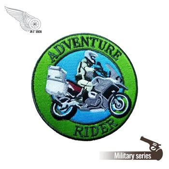 

mc1931 Adventure Rider Patches MC Motorcycle Embroidered Iron On Embroidery Patch on Bag Jacket Free Shipping
