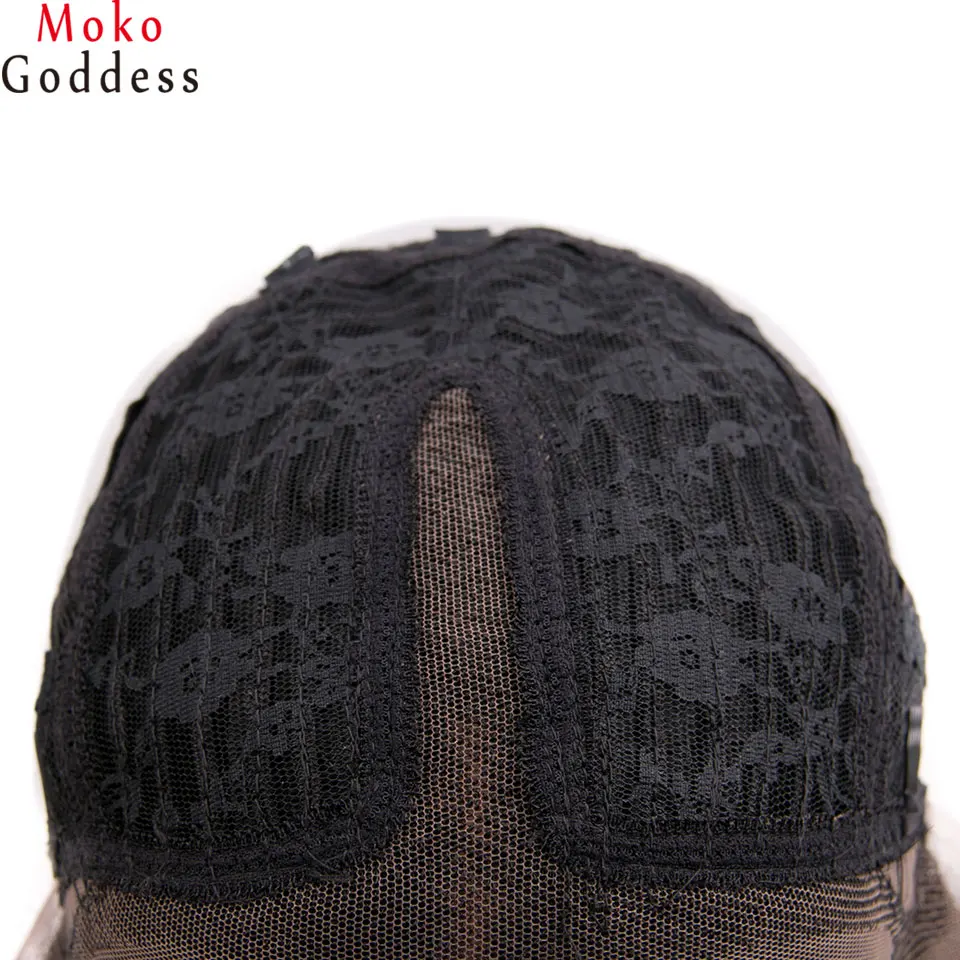 Mokogoddess 16 дюймов парик с крупными волнами для женщин синтетические парики на кружеве термостойкие волосы с натуральной линией волос