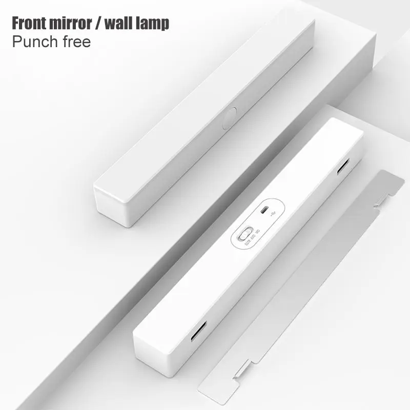الحديثة مرآة وحدة إضاءة LED جداريّة مصباح قابلة للشحن مجلس الوزراء جدار ضوء الحمام الغرور الأبيض الجبهة مرآة ضوء المرحاض تركيبات مصباح #