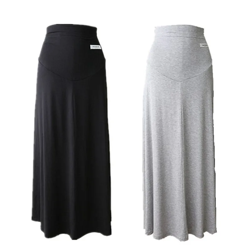Summer Cotton Maternity Skirt Casual Skirt Over Bump comfortable long