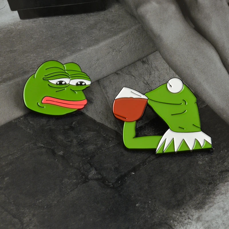 Xedz лягушка Pepe Pin неможет человек брошь грустная Лягушка Брошь обеспечивающим приятную носку; человек значки поп-культура шпильки лягушки ювелирных изделий