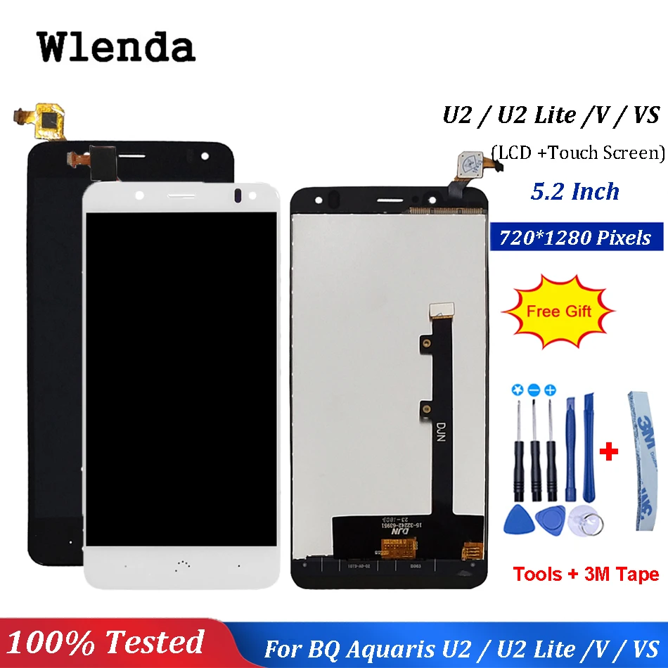 

For BQ Aquaris U2 / U2 Lite For BQ Aquaris V / VS LCD Display Touch Screen Assembly 100% working well LCD Panel Tactil