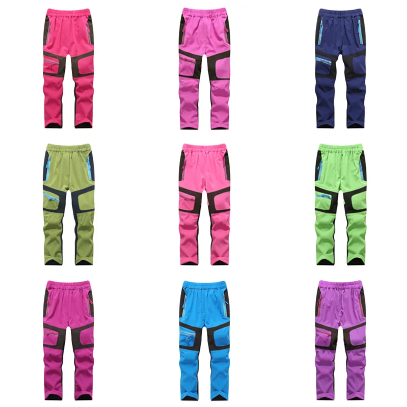 RAY GRACE/летние уличные штаны для девочек, быстросохнущие непромокаемые спортивные штаны, Детские туристические брюки для мальчиков