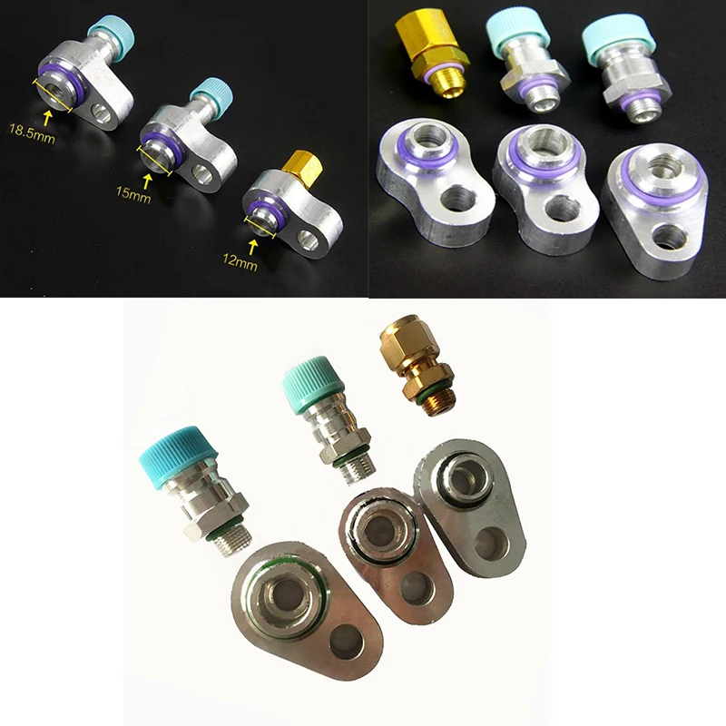 High Quality R12 Leak Test Block Off Fittings Kit For A/C Air