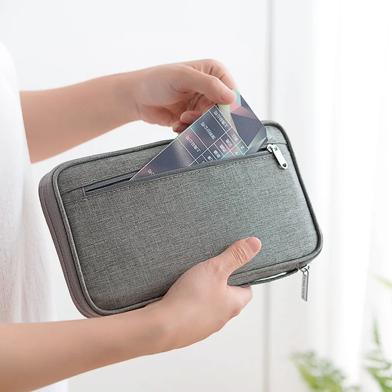 

Travel Wallet Family Passport Holder Blocking Document Organizer Case Multi-functional Wallet Cover Bag Organizer Clutch Wallet
