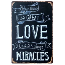 [Mike86] любовь цитатой чудеса Олово Войти настенная живопись Art Винтаж Бар Металл Ретро Декор aa-279 заказ смешивания 20*30 см