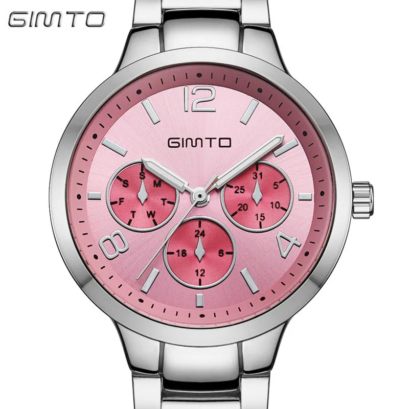 Prix pour Gimto 2017 nouvelle montre femmes de quartz montre relogio feminino femmes montre-bracelet robe montre en acier de mode reloj mujer Prix pour Gimto 2017 nouvelle montre femmes de quartz montre relogio feminino femmes montre-bracelet robe montre en acier de mode reloj mujer