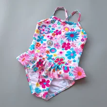 Купальный костюм для маленьких девочек от 2 до 3 лет, UV 50+ летний Цельный купальник Bebe, купальный костюм для младенцев, плавательный костюм, костюм для ванной