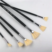 6 шт./компл., плоские Кисти масляной живописи щетина волосы картины художника товары для рукоделия кисти кисть для масляной живописи