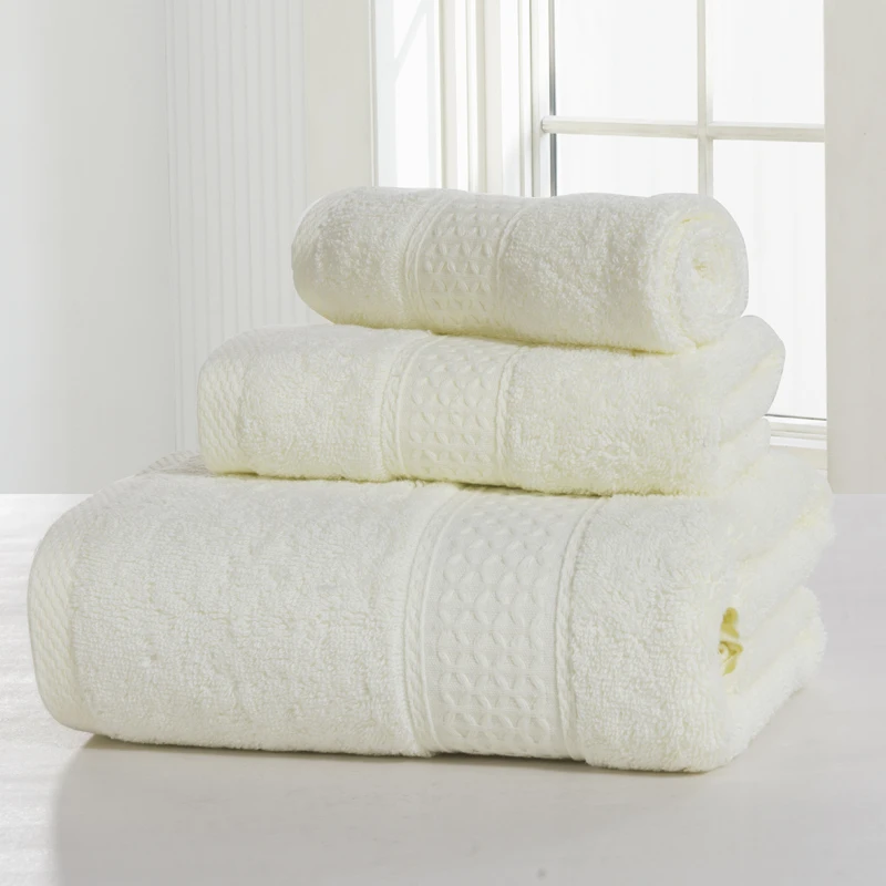 

100% Cotton Bath Towels for Adults 3 Pcs Luxury Towel Sets Brand Towel Set Pure High Quality Soft Pink Vs Towels Bathroom 40T65