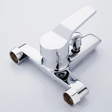 Смеситель для душа из медного или цинкового сплава, для ванной, для холодной и горячей ванны, хромированный ручной смеситель для душа, смесительный клапан, настенный смеситель для душа, набор