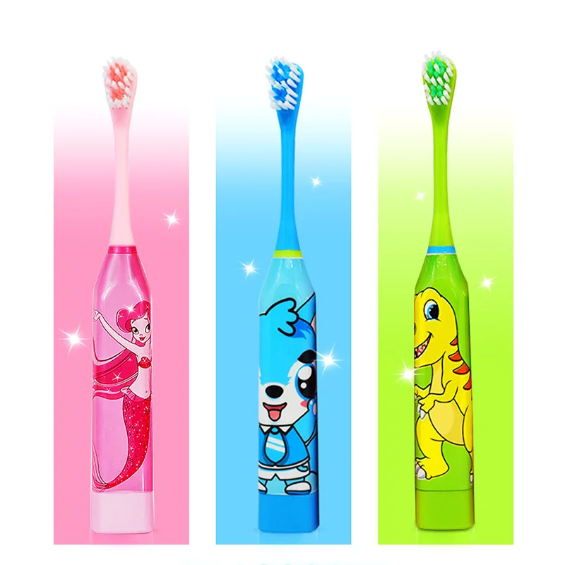 

Children Cartoon Pattern Acoustic Wave Electric Toothbrush Kids Home Cute Soft Hair Electric Teeth Brush Double-sided Clean