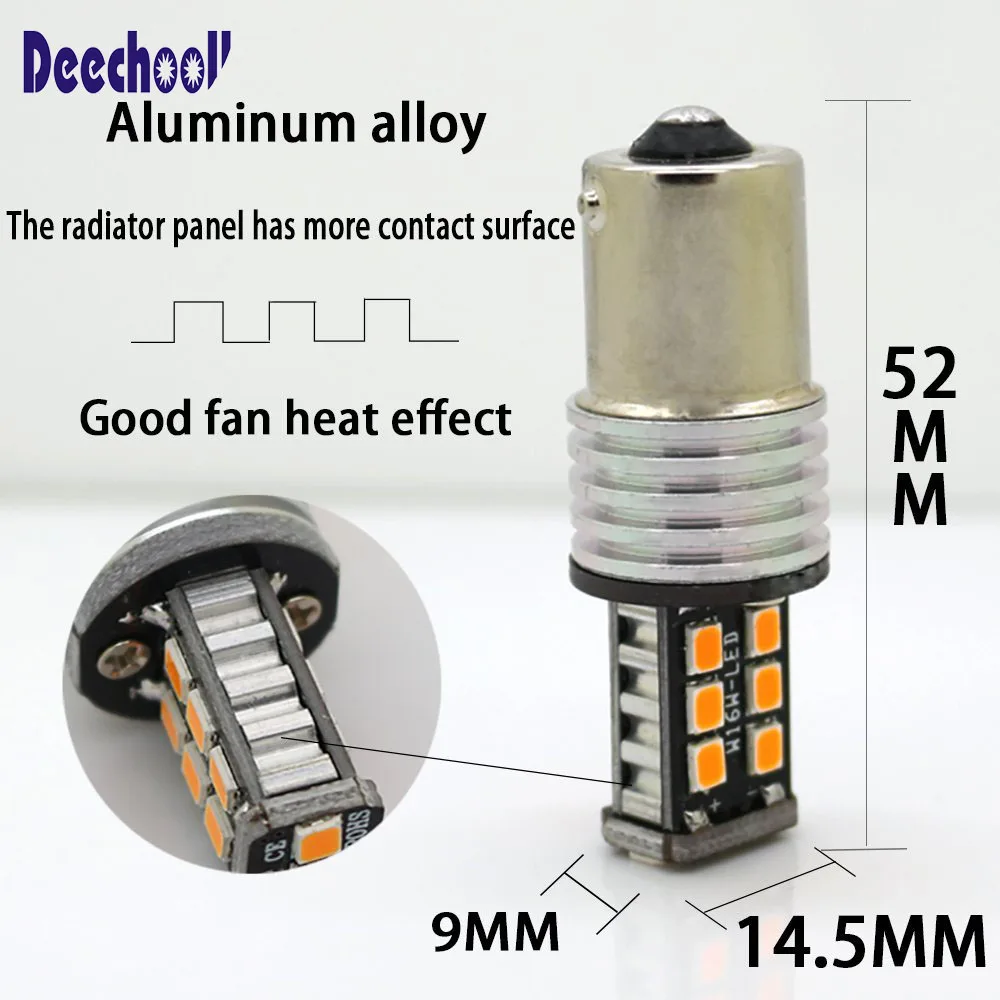 Светодиодные лампы deechooll 2 шт. 1156 светодиодный задние сигнальные PY21W BAU15S 10 Вт