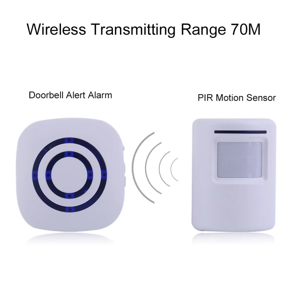 

Professional Wireless Digital Doorbell with PIR Sensor Infrared Detector Induction Alarm Door Bell Home Security 2018 Brand New