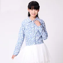 GuaGuaEgg Autumn and Winter 2016 Girls Printing Shirts Long Sleeve Turn-Down Collar Heart Pattern Blouse Kids Clothing