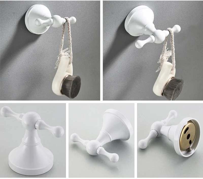 robe hook white luxury