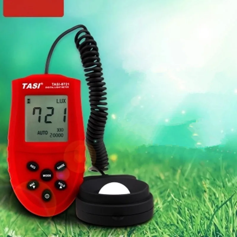 

TASI-8721 Digital Illuminometer Luminometer Photometer Split Light Luxmeter Meters Lux FC LM Meter Tester 1-200000Lux