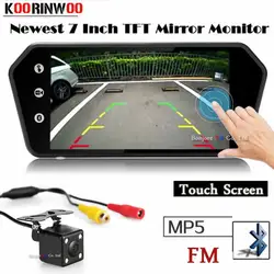 Koorinwoo 2019 Беспроводной автомобиля Сенсорный экран видео Системы 1024*600 USB Bluetooth MP5 плеер заднего вида Камера Парковочные системы