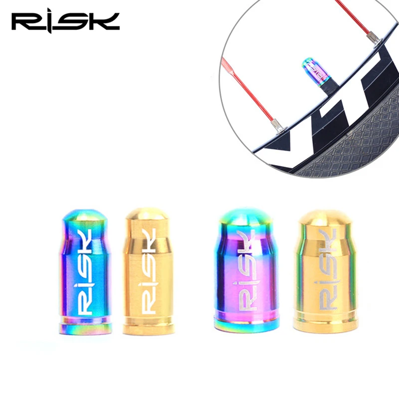 

2pcs Titanium Bicycle Presta/Schrader Valve Caps Bike Tire Tyre Conversion Gas Dust Cover MTB Bike Valve Adapters Valve Cover