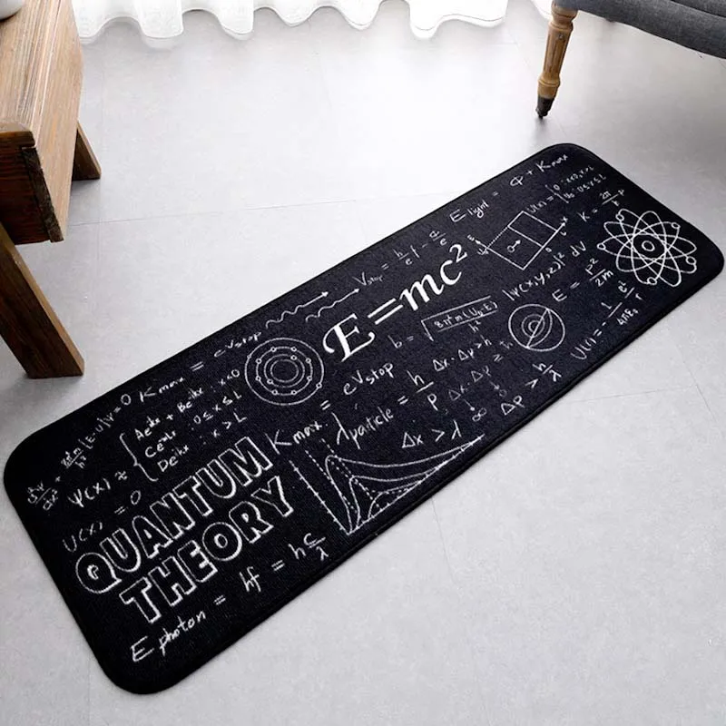 

Modern Chinese Style Geometry Formula Printing Rectangle Carpet Washable Anti-slip Rug for Hallway/Washroom/Living room/Kitchen