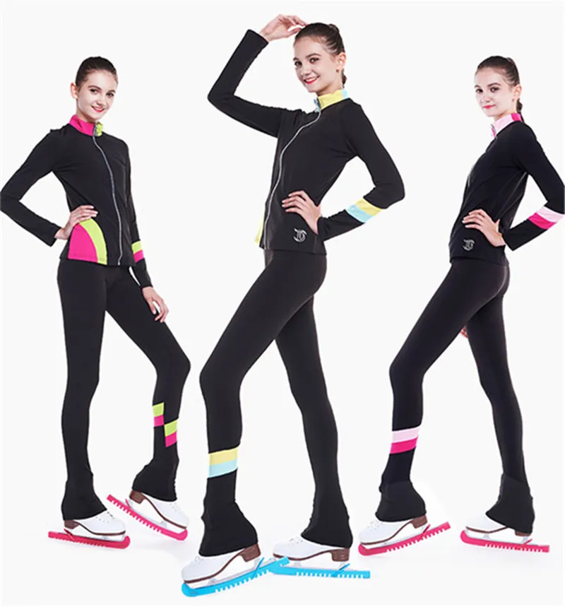 Figure Skating Suits Jacket and Pants Long Trousers for Girl Women