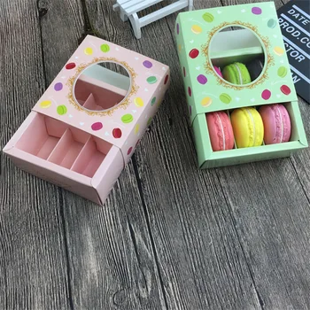 

20pcs 12*11*5.2cm macaron packaging boxes Chocolate Macaron Gift Boxes Cookie Cake Macaron Chocolate Paper Box