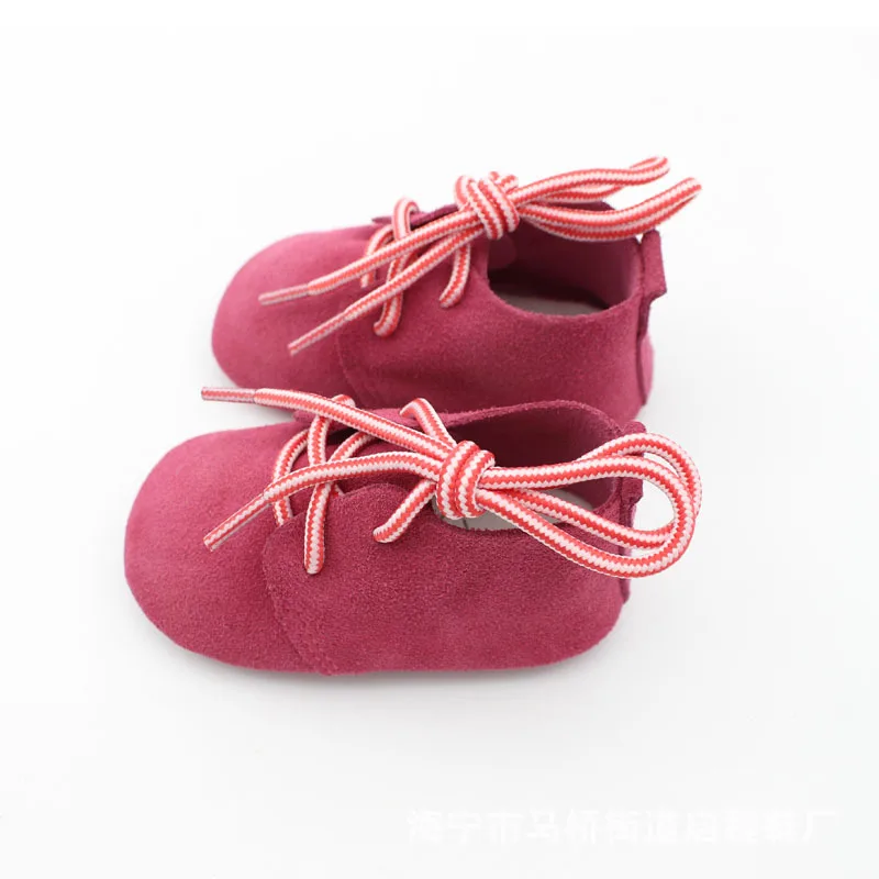 Обувь для маленьких мальчиков из натуральной кожи; повседневная обувь для новорожденных на шнуровке; Bebe; мягкая подошва; нескользящие мокасины для малышей