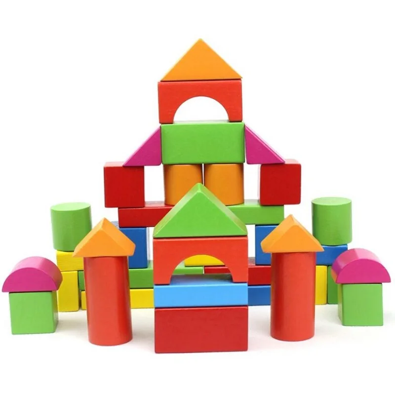 

Fly AC 40 Pcs wooden intelligence blocks children early education Build & Play Stacking Toy