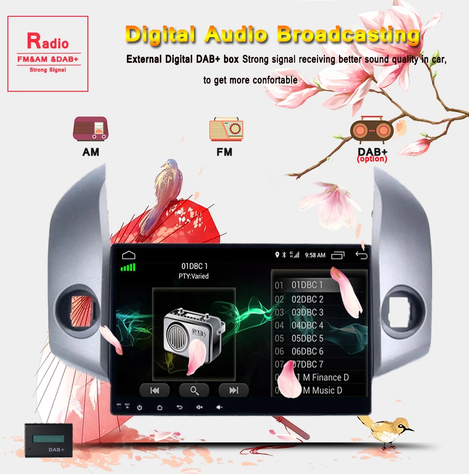 Excellent 2 din Support 3/4G Octa Core RAM 4GB Android 9.0 Car Audio Navigation GPS Player for Toyota RAV4 RAV 4 2006-2012 Tape Recorder 11