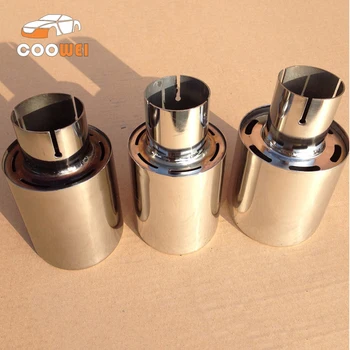 

1 Piece: Outlet 89mm carbon colour Universal 304 Stainless Steel Car Exhaust Tip Muffle