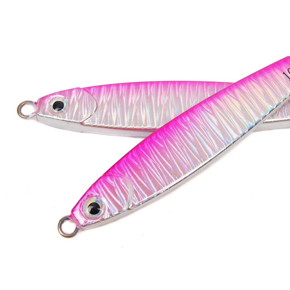 5PCS Deep sea Pink Fishing Ocean Boat Rock Beach Metal Jig Jigging
