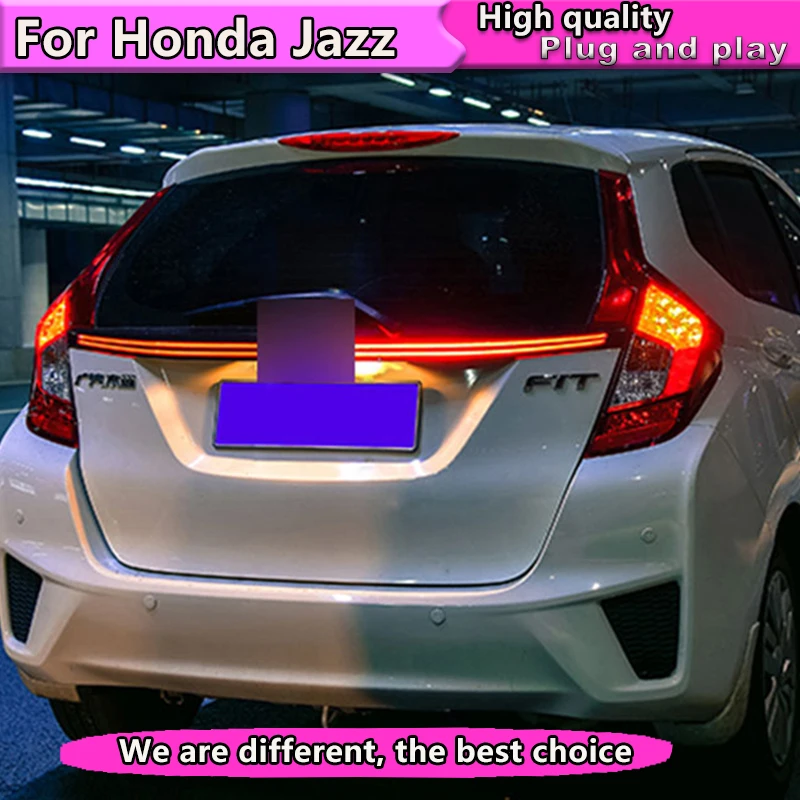 Автомобильный Стайлинг для Honda Jazz Fit задний фонарь s LED 2015-2018 светодиодный DRL +