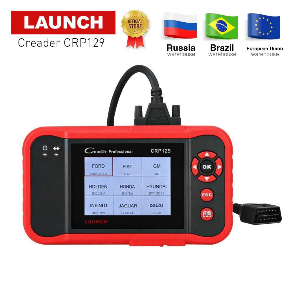 LAUNCH Creader CRP129 EOBD ENG/AT/ABS/SRS EPB SAS Oil resets obd2 Diagnostic Scanner Code Reader CRP 129 Scan Tool In Russia LAUNCH Creader CRP129 EOBD ENG/AT/ABS/SRS EPB SAS Oil resets obd2 Diagnostic Scanner Code Reader CRP 129 Scan Tool In Russia