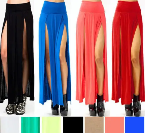 Falda larga de cintura para mujer, falda Sexy de verano, Bohemia, de baile, lateral abierto, 2018|skirt suppliers|skirt womensplit heat water - AliExpress