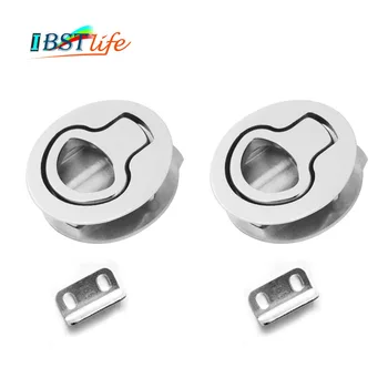 

2PCS marine grade SS316 NO key Flush Boat marine Latch Flush Pull Latches Slam lift handle Deck marine hardware