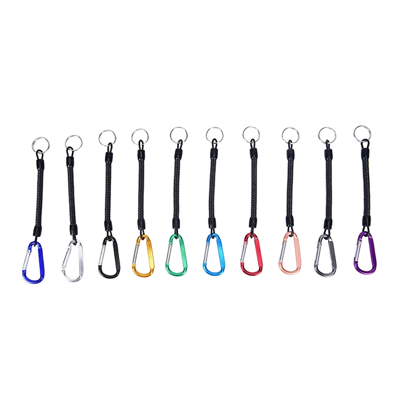 

1pc Fishing Lanyards Boating Ropes Camping Secure Pliers Lip Grips Tackle Camping Carabiner Secure Lock Fishing Accessories