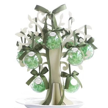 

10Pcs Plastic Candy Boxes Creative Love Tree Shaped Candy Box Round Chocolate Gift Boxes Wedding Birthday Baby Shower Decoration