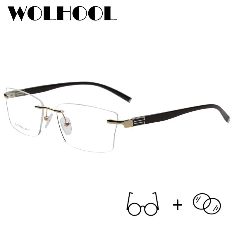 Platz Brillen Vintage Ultraleicht Legierung 09 Männer Progressive Frauen Randlose Retro Optische gxYHwIqw