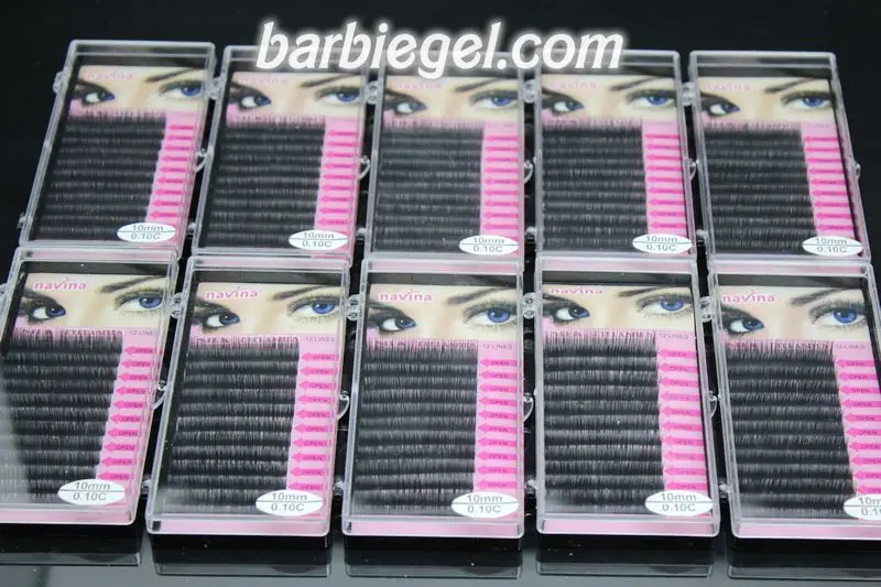 

10 cases/lot 10mm C Curve 0.10 thickness MINK eyelash extension artificial eyelash Fake Makeup False Eye Lash Eyelashes