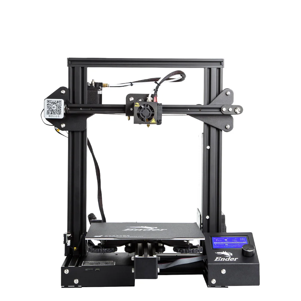 Creality 3d принтер Высокая точность Ender-3 Pro Resume сбой питания печать сборка MeanWell Электропитание магнитная наклейка - Цвет: Черный