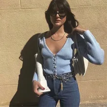 Брендовый вязаный кардиган с v-образным вырезом и жемчугом для женщин, уличная одежда, винтажная однотонная вязаная одежда для девушек, весенний приталенный женский свитер, cws0186-5