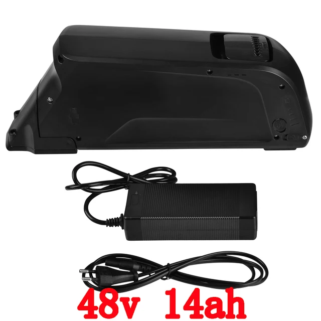 Best price at $333 Cheap Eu no tax 48v 14ah down tube ebike battery pack with 2A charger for 48v 1000W hub motor for 48v 1000W 8fun bafang mid motor