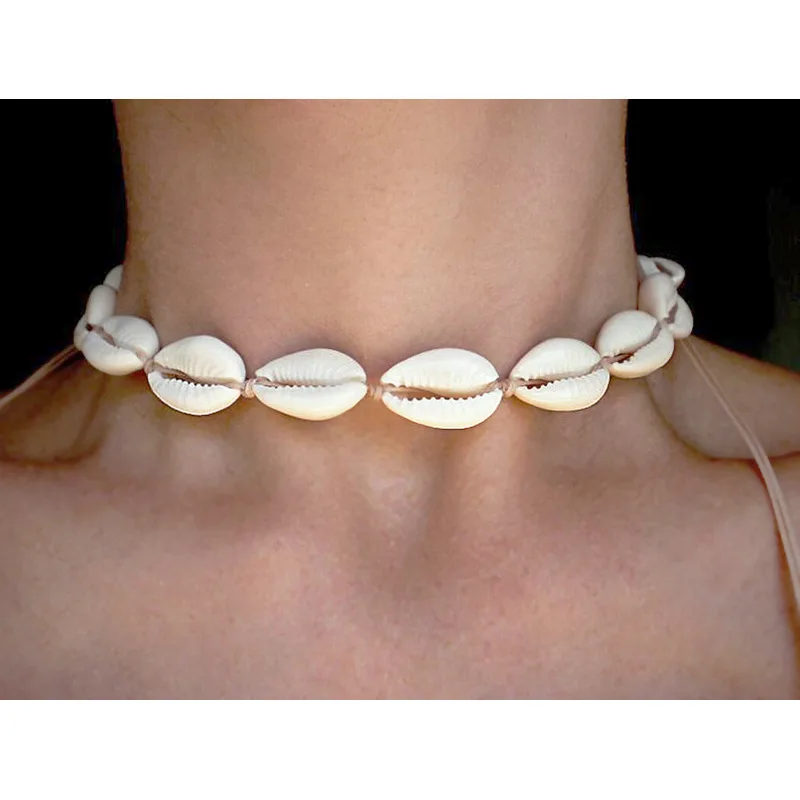 

2019 Bohemian Summer Beach Natural Shell Handmade Hawaii Handemade Boho Choker Necklace For Women Jewelry
