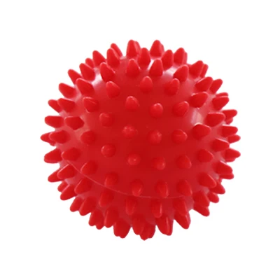 FDBRO 9 см подошвы Ежик сенсорный хват тренировочный мяч ПВХ коврик для фитнеса ручной мячик для массажа стоп портативный шар для физиотерапии - Цвет: Красный