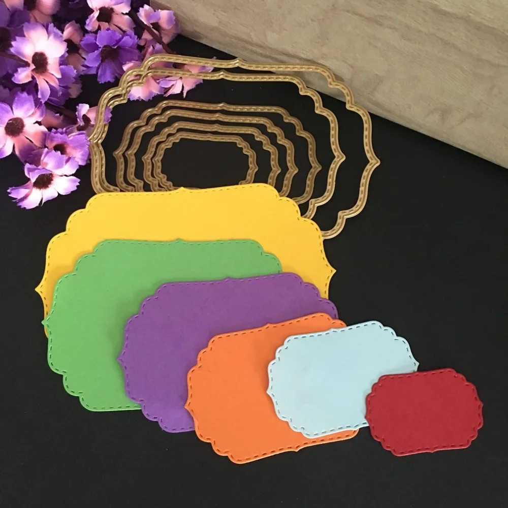 

6pcs/Set Antique Frames Metal Cutting Dies Stencils for DIY Scrapbooking Album Embossing Paper Cards Decorative Crafts 12x9.2cm
